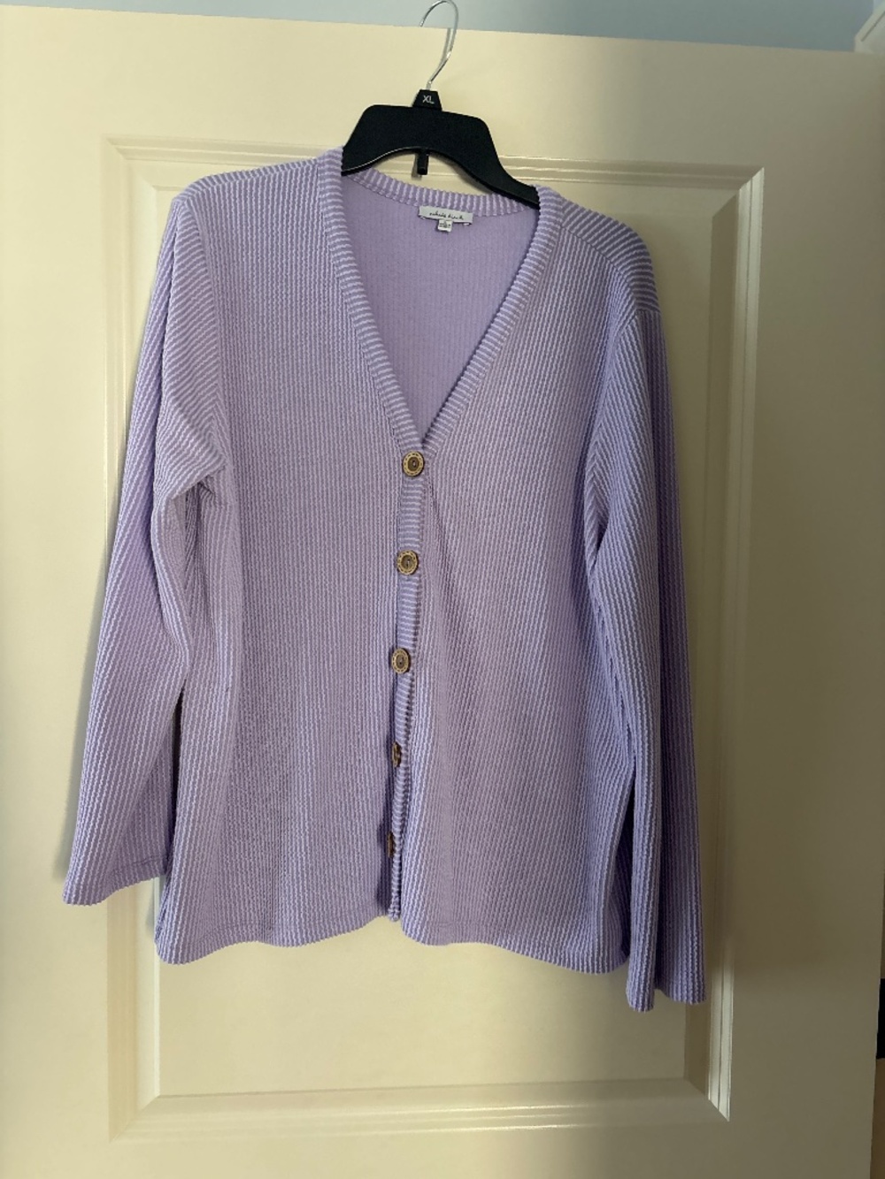 Ribbed cardigan sweater